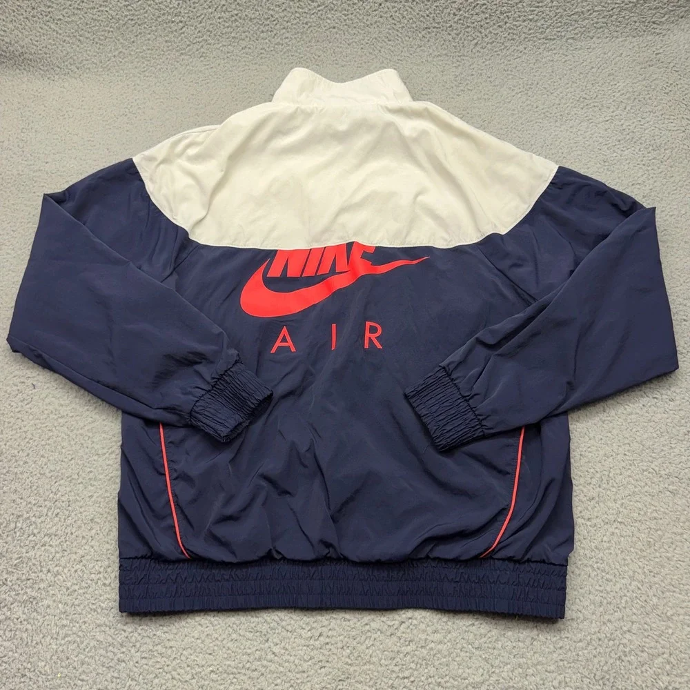 Nike BQ0295-100 Mens Size Large Air Jordan Tinker Legacy Navy Windbreaker Jacket